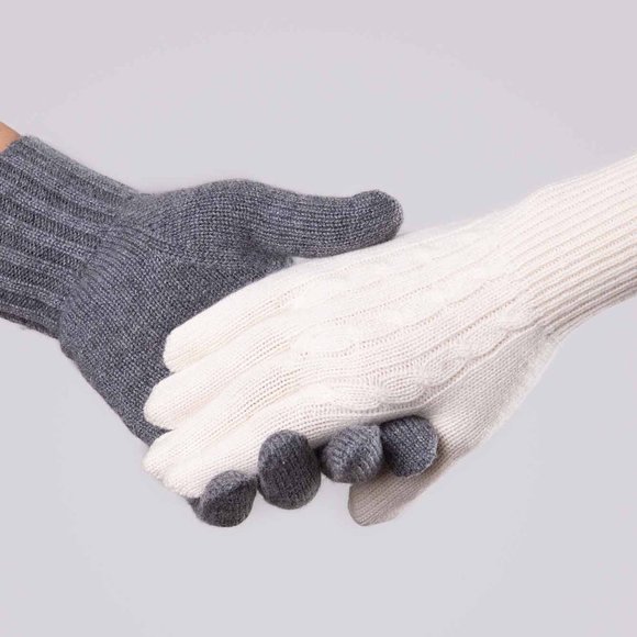 white winter gloves | Best winter gloves | Cashmere wool gloves | Hand gloves - Picture 1 of 9